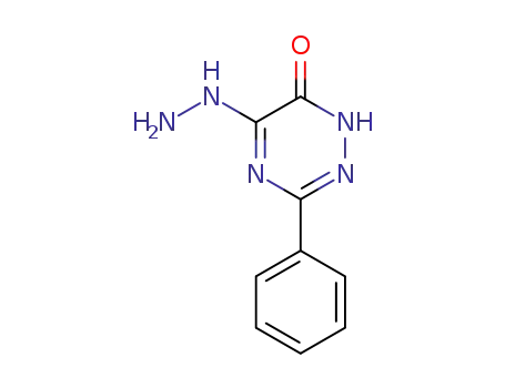 Molecular Structure of 89730-86-9 (1,2,4-Triazine-5,6-dione, 1,2-dihydro-3-phenyl-, 5-hydrazone)