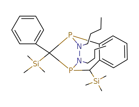 10,11-Dibutyl-12-phenyl-8,12-bis-trimethylsilanyl-10,11-diaza-1,9-diphospha-tricyclo[7.2.1.0<sup>2,7</sup>]dodeca-2,4,6-triene