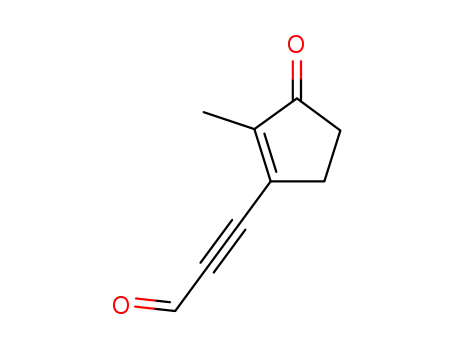 Molecular Structure of 81280-46-8 (2-Propynal, 3-(2-methyl-3-oxo-1-cyclopenten-1-yl)- (9CI))
