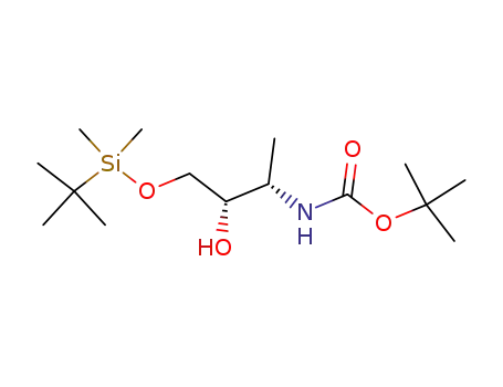 Molecular Structure of 165683-82-9 ((2S,3S)-1-(tert-butyldimethylsilyloxy)-3-(tert-butoxycarbonylamino)-2-butanol)