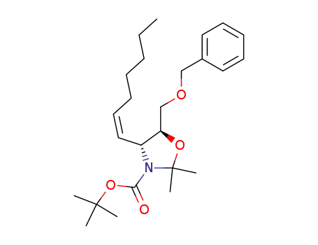 (4R,5S)-5-benzyloxymethyl-3-N-tert-butoxycarbonyl-4-((Z)-1-heptenyl)-2,2-dimethyl-1,3-oxazolidine