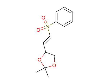 Molecular Structure of 100289-51-8 ((Z)-(4'S)-2-(2',2'-dimethyl-1',3'-dioxalan-4'-yl)vinyl phenyl sulphone)