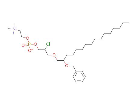 Molecular Structure of 172363-11-0 (1-O-<2'-(R,S)-benzyloxyhexadecyl>-2-chloro-2-deoxy-rac-glycero-3-phosphocholine)