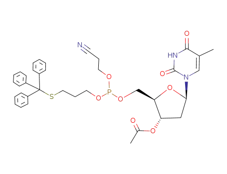 3'-O-acetylthymidine-5'-O-(S-trityl-3-thiopropyl)(2-cyanoethyl)phosphite
