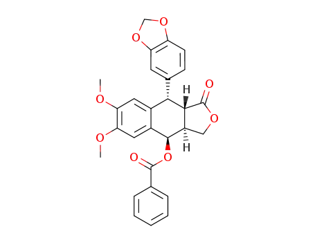 4-benzoyloxy-3-hydroxymethyl-1-(3',4'-methylenedioxyphenyl)-6,7-dimethoxy-1,2,3,4-tetrahydro-2-naphthoic acid γ-lactone