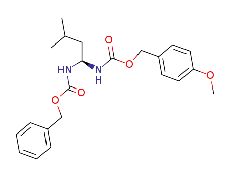 Carbamic acid,
[1-[[[(4-methoxyphenyl)methoxy]carbonyl]amino]-3-methylbutyl]-,
phenylmethyl ester, (R)-