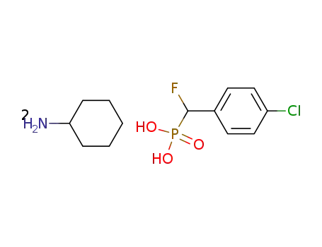 4-chloro-α-fluorobenzylphosphonic acid bis cyclohexylammonium salt
