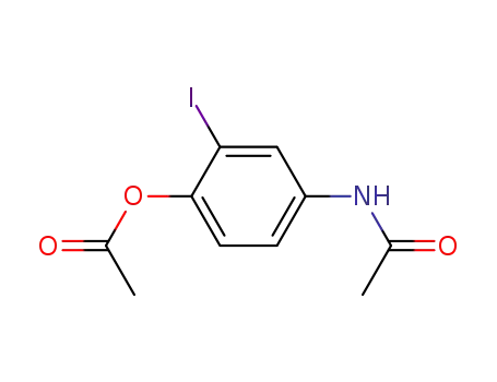 Molecular Structure of 111221-29-5 (4-acetamido-2-iodophenyl acetate)
