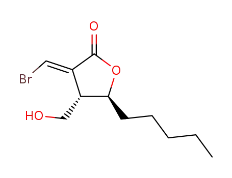 2-(E)-bromomethylene-3(S)-hydroxymethyl-4(S)-pentyl-γ-butyrolactone