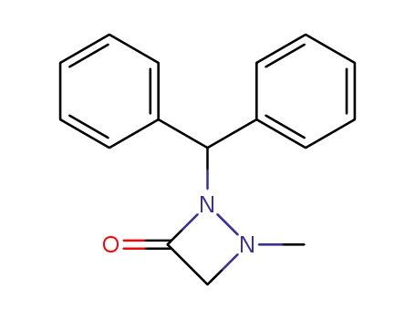 Molecular Structure of 111709-38-7 (2-diphenylmethyl-1-methyl-1,2-diazetidin-3-one)