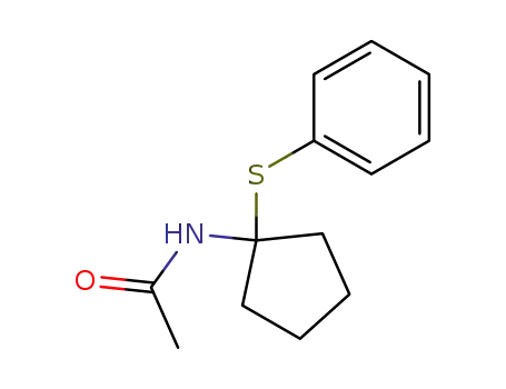 Molecular Structure of 111968-95-7 (Acetamide, N-[1-(phenylthio)cyclopentyl]-)