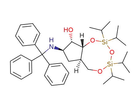 (1RS,8RS,10RS,11SR)-10-triphenylmethylamino-3,3,5,5-tetraisopropyl-2,4,6-trioxa-3,5-disilabicyclo<6.3.0>undecan-11-ol