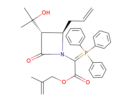 2-methylallyl (3RS,4SR)-trans-<4-allyl-3-(2-hydroxypropan-2-yl)-2-oxoazetidin-1-yl>triphenylphosphoranylideneacetate