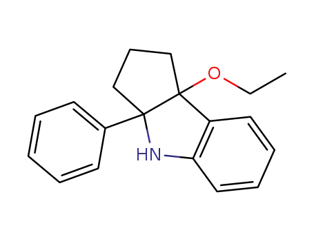 Molecular Structure of 105246-83-1 (Cyclopent[b]indole, 8b-ethoxy-1,2,3,3a,4,8b-hexahydro-3a-phenyl-)