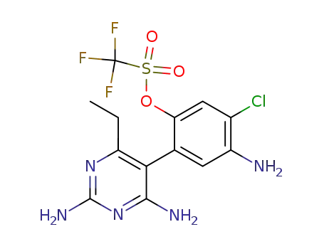 Methanesulfonic acid, trifluoro-,
4-amino-5-chloro-2-(2,4-diamino-6-ethyl-5-pyrimidinyl)phenyl ester