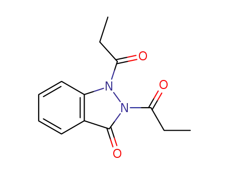 Molecular Structure of 102787-68-8 (1,2-Dihydro-1,2-dipropionyl-3H-indazol-3-one)