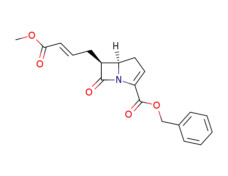 Molecular Structure of 68485-41-6 (benzyl (5RS,6SR)-6-<(E)-3-methoxycarbonylallyl>-7-oxo-1-azabicyclo<3.2.0>hept-2-ene-2-carboxylate)