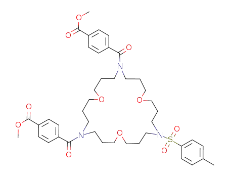 5,13-bis(4'-methoxycarbonylbenzoyl)-21-tosyl-1,9,17-trioxa-5,13,21-triazacyclotetracosane