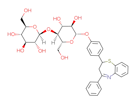 (2S,3R,4S,5S,6R)-2-{(2R,3S,4R,5R,6S)-4,5-Dihydroxy-2-hydroxymethyl-6-[4-(4-phenyl-2,3-dihydro-benzo[b][1,4]thiazepin-2-yl)-phenoxy]-tetrahydro-pyran-3-yloxy}-6-hydroxymethyl-tetrahydro-pyran-3,4,5-triol