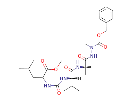 N-<(1-methoxycarbonyl-3-methylbutyl)carbamoyl>-L-valyl-L-alanyl-α-aza-alanine benzyl ester