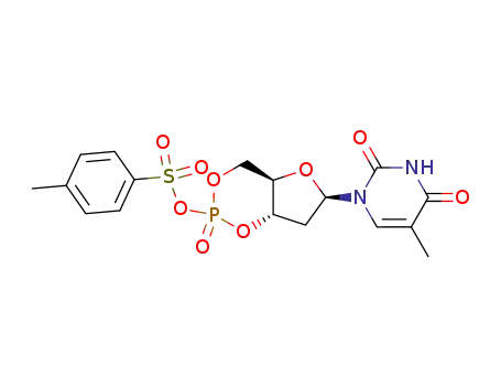 Toluene-4-sulfonic acid (4aR,6R,7aS)-6-(5-methyl-2,4-dioxo-3,4-dihydro-2H-pyrimidin-1-yl)-2-oxo-tetrahydro-2λ<sup>5</sup>-furo[3,2-d][1,3,2]dioxaphosphinin-2-yl ester