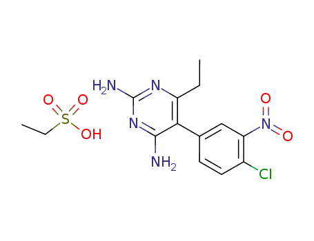 2,4-diamino-5-(4-chloro-3-nitrophenyl)-6-ethylpyrimidine ethanesulphonic acid salt