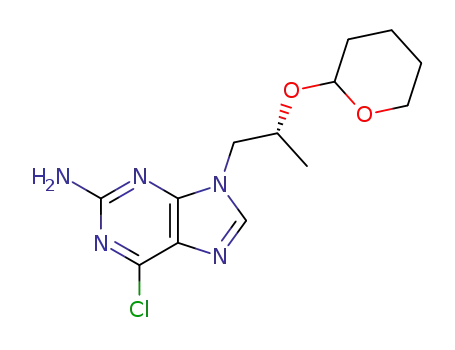 (R)-9-<2-(2-tetrahydropyranyloxy)propyl>2-amino-6-chloropurine
