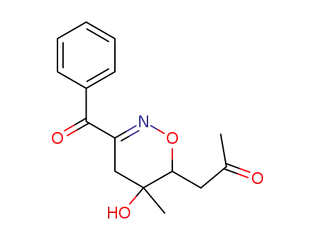 2-Propanone,
1-(3-benzoyl-5,6-dihydro-5-hydroxy-5-methyl-4H-1,2-oxazin-6-yl)-
