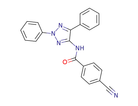 Molecular Structure of 90733-12-3 (Benzamide, 4-cyano-N-(2,5-diphenyl-2H-1,2,3-triazol-4-yl)-)