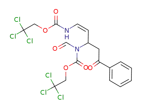 4-(2,2,2-trichloroethoxycarbonylamino)-2-<N-(2,2,2-trichloroethoxycarbonyl)formamido>but-3-enyl phenyl ketone