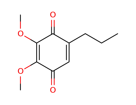 Molecular Structure of 65162-42-7 (2,3-Dimethoxy-5-propyl-1,4-benzoquinone)