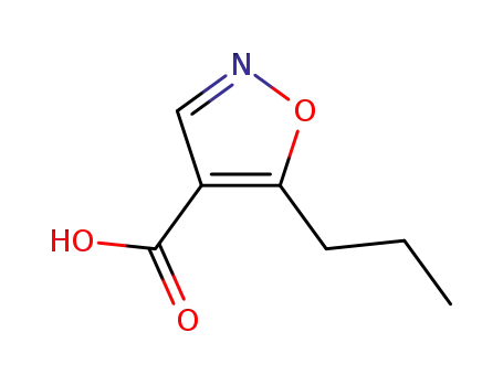 Molecular Structure of 134541-04-1 (4-Isoxazolecarboxylicacid,5-propyl-(9CI))
