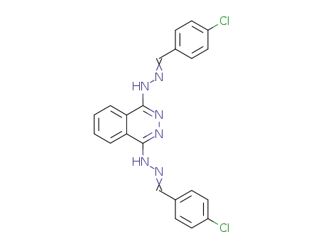 Molecular Structure of 27702-20-1 (1,4-bis[2-(4-chlorobenzylidene)hydrazinyl]phthalazine)