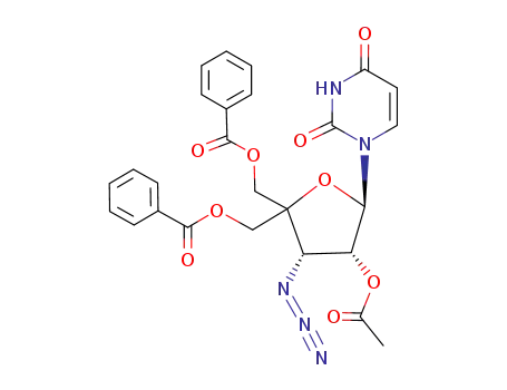 9-(2-O-acetyl-3-azido-5-O-benzoyl-4-benzoyloxymethyl-3-deoxy-β-D-ribofuranosyl)uracil
