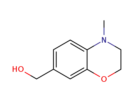 Molecular Structure of 141103-94-8 (2H-1,4-Benzoxazine-7-methanol, 3,4-dihydro-4-methyl-)