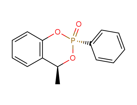 Molecular Structure of 92090-01-2 ((2R,4R)-4-methyl-2-phenyl-4H-1,3,2-benzodioxaphosphinine 2-oxide)