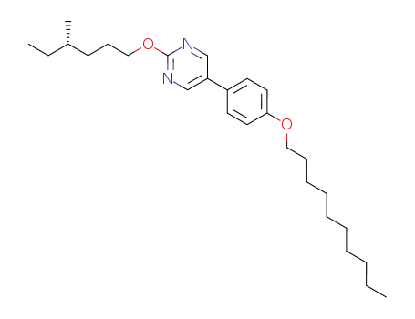 Molecular Structure of 117814-37-6 (5-(4-Decyloxy-phenyl)-2-((S)-4-methyl-hexyloxy)-pyrimidine)