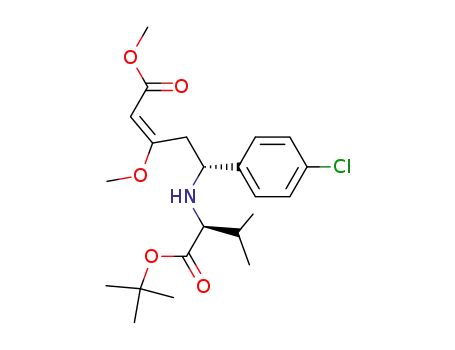 N-<(S)-1-tert-butyloxycarbonyl-2-methylpropyl>-(5R)-5-amino-5-(4-chlorophenyl)-3-methoxypent-2-enoic acid methyl ester