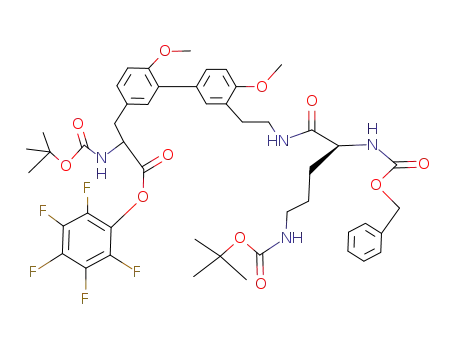 (S)-3-{3'-[2-((S)-2-Benzyloxycarbonylamino-5-tert-butoxycarbonylamino-pentanoylamino)-ethyl]-6,4'-dimethoxy-biphenyl-3-yl}-2-tert-butoxycarbonylamino-propionic acid pentafluorophenyl ester