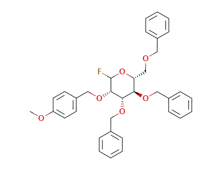 (2R,3R,4S,5S)-3,4-Bis-benzyloxy-2-benzyloxymethyl-6-fluoro-5-(4-methoxy-benzyloxy)-tetrahydro-pyran