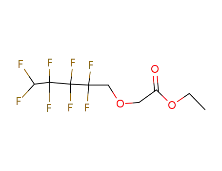 Molecular Structure of 138224-54-1 (Acetic acid, [(2,2,3,3,4,4,5,5-octafluoropentyl)oxy]-, ethyl ester)