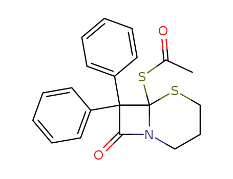 Ethanethioic acid,
S-(8-oxo-7,7-diphenyl-5-thia-1-azabicyclo[4.2.0]oct-6-yl) ester