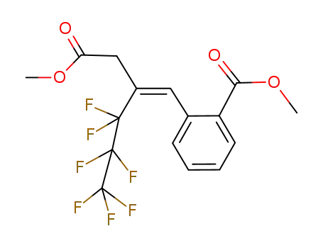 Molecular Structure of 135582-71-7 (Methyl 4-(o-methoxycarbonylphenyl)-3-perfluoropropylbut-3-enoate)