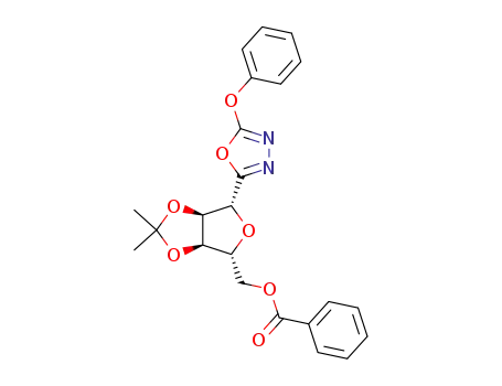 2-phenyloxy-5-(5-O-benzoyl-2,3-O-isopropylidene-β-D-ribofuranosyl)-1,3,4-oxadiazole