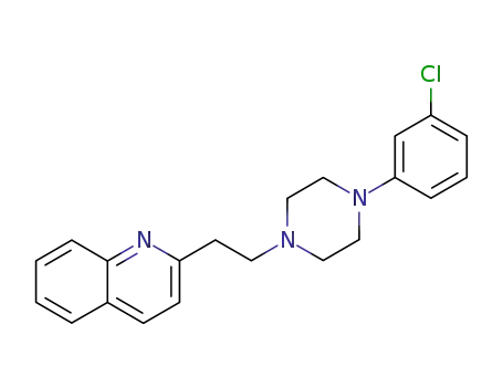 Molecular Structure of 57961-99-6 (2-{2-[4-(3-chlorophenyl)piperazin-1-yl]ethyl}quinoline)