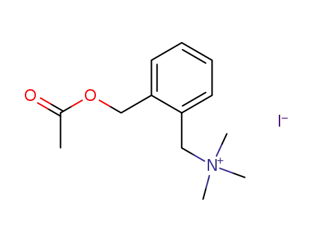 Molecular Structure of 145832-36-6 (2-acetoxymethyl-N,N,N-trimethylbenzenemethanaminium)