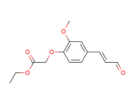 Molecular Structure of 160097-33-6 ([2-Methoxy-4-((E)-3-oxo-propenyl)-phenoxy]-acetic acid ethyl ester)