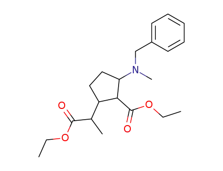 2-(Benzyl-methyl-amino)-5-(1-ethoxycarbonyl-ethyl)-cyclopentanecarboxylic acid ethyl ester