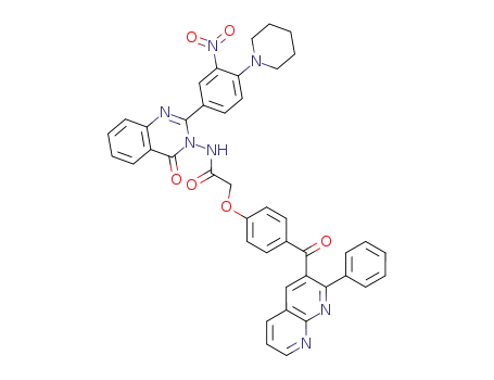 Acetamide, N-(2-(3-nitro-4-(1-piperidinyl)phenyl)-4-oxo-3(4H)-quinazolinyl)-2-(4-((2-phenyl-1,8-naphthyridin-3-yl)carbonyl)phenoxy)-