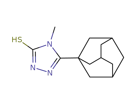 Molecular Structure of 139158-24-0 (4-methyl-5-tricyclo[3.3.1.1~3,7~]dec-1-yl-2,4-dihydro-3H-1,2,4-triazole-3-thione)